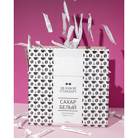 Сахар порционный Деловой Стандарт в стиках по 5 г (500 штук в упаковке)