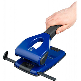 Дырокол мощный Sax 618 до 65 листов синий с линейкой