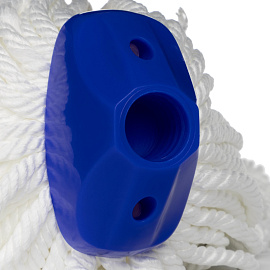 Насадка МОП для верёвочной швабры Кадыйская мануфактура Макси микрофибра 21x8 см белая/синяя