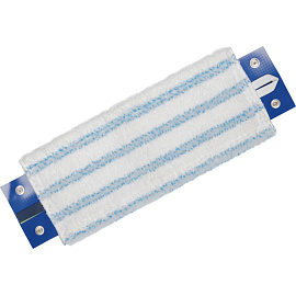 Насадка МОП для швабры-флаундера (плоской) Кадыйская мануфактура микрофибра 34x15 см белая/синяя