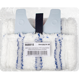 Насадка МОП для швабры-флаундера (плоской) Кадыйская мануфактура микрофибра 34x15 см белая/синяя