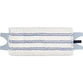 Насадка МОП для швабры-флаундера (плоской) Кадыйская мануфактура микрофибра 34x15 см белая/синяя