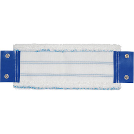 Насадка МОП для швабры-флаундера (плоской) Кадыйская мануфактура микрофибра 34x15 см белая/синяя