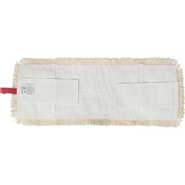 Насадка МОП для швабры-флаундера (плоской) Кадыйская мануфактура хлопок 40x13 см бежевая (код НАССР: синий/красный/зеленый/желтый)