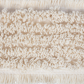 Насадка МОП для швабры-флаундера (плоской) Кадыйская мануфактура хлопок 40x13 см бежевая (код НАССР: синий/красный/зеленый/желтый)