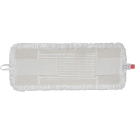 Насадка МОП для швабры-флаундера (плоской) Кадыйская мануфактура микрофибра 40x13 см белая (петлевой)