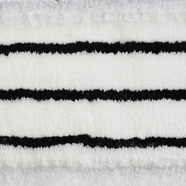 Насадка МОП для швабры-флаундера (плоской) Кадыйская мануфактура микрофибра 40x13 см белая/чёрная