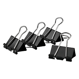 Зажимы для бумаг 32мм, OfficeSpace, 12шт., черные, картонная коробка фото Зажимы для бумаг 32мм, OfficeSpace, 12шт., черные, картонная коробка