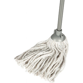 Швабра верёвочная Home Queen насадка хлопок 25 см рукоятка 114 см металл
