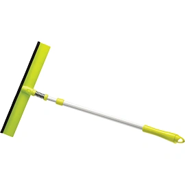 Швабра для мытья окон Home Queen с губкой и сгоном (рабочая часть 27 см, рукоятка 73 см)