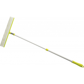 Швабра для мытья окон Home Queen с губкой и сгоном (рабочая часть 27 см, рукоятка 73 см)