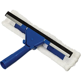 Швабра для мытья окон Home Queen со сгоном и шубкой (рабочая часть 31 см, рукоятка 90 см)