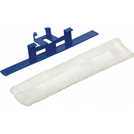 Швабра для мытья окон Home Queen со сгоном и шубкой (рабочая часть 31 см, рукоятка 90 см)