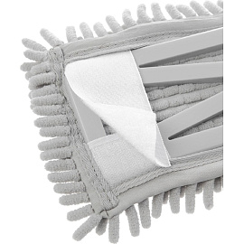 Насадка МОП для швабры-флаундера (плоской) Home Queen микрофибра 40x12 см серая