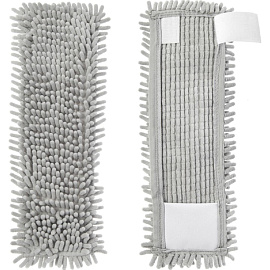 Насадка МОП для швабры-флаундера (плоской) Home Queen микрофибра 40x12 см серая
