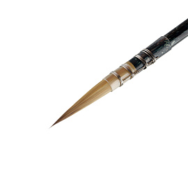 Кисть художественная синтетика Гамма "Модерн", круглая №6, французское крепление, короткая ручка