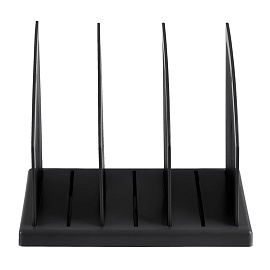 Подставка для журналов и бумаг СТАММ, сборная, 3 отделения, черная