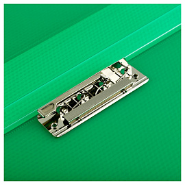 Папка с боковым зажимом СТАММ "Кристалл" А4, 17мм, 700мкм, пластик, зеленая