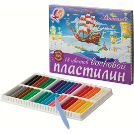 Пластилин восковой Луч Фантазия 18 цветов 270 грамм фото Пластилин восковой Луч Фантазия 18 цветов 270 грамм