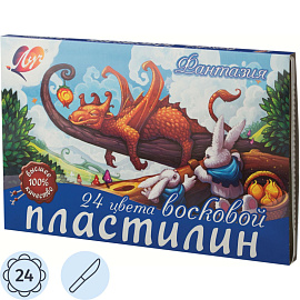 Пластилин восковой Луч Фантазия 24 цвета 360 грамм фото Пластилин восковой Луч Фантазия 24 цвета 360 грамм