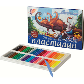 Пластилин восковой Луч Фантазия 24 цвета 360 грамм фото Пластилин восковой Луч Фантазия 24 цвета 360 грамм