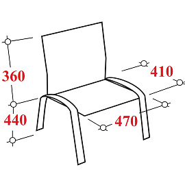 Стул офисный Easy Chair Изо чёрный пластик металл чёрный (573676)