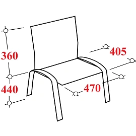 Стул офисный Easy Chair Изо серый пластик металл чёрный (573677)