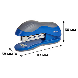 Степлер Attache Leader до 15 листов синий (скобы № 10, с антистеплером)