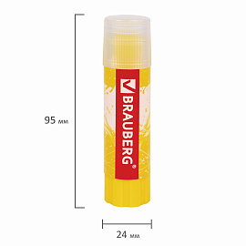 Клей-карандаш BRAUBERG "Fresh Zone", 15 г, 227971, PVP