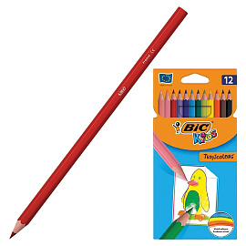 Карандаши цветные BIC Tropicolors 12 карандашей 12 цветов шестигранные