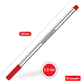 Ручка капиллярная Luxor "Fine Writer 045" красная, 0,8мм фото Ручка капиллярная Luxor "Fine Writer 045" красная, 0,8мм