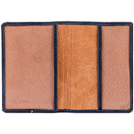 Обложка для паспорта OfficeSpace "Travel", экокожа, серый, тиснение фольгой