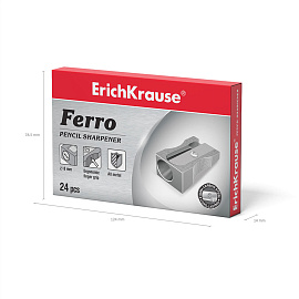 Точилка ERICH KRAUSE "Ferro", металлическая клиновидная, 7074