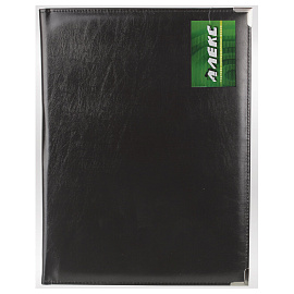 Папка адресная из кожзама без надписи, формат А4, 33х25х2 см, черная фото Папка адресная из кожзама без надписи, формат А4, 33х25х2 см, черная