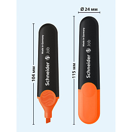 Текстовыделитель Schneider "Job" оранжевый, 1-5мм фото Текстовыделитель Schneider "Job" оранжевый, 1-5мм