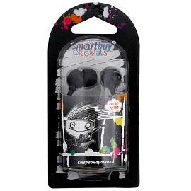 Наушники-вкладыши SmartBuy "Color Trend", 1,2м, черный фото Наушники-вкладыши SmartBuy "Color Trend", 1,2м, черный