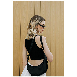 Сумка на плечо HEIKKI SELFIE (ХЕЙКИ) кросс боди, черная, 15х30х10 см, 272636