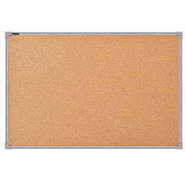 Доска пробковая для объявлений 100х60 см, металлическая рамка, BS, П-60, П*60