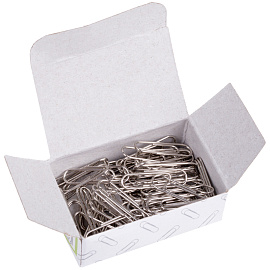 Скрепки 22мм, OfficeSpace, 100шт., никелированные, карт. упаковка фото Скрепки 22мм, OfficeSpace, 100шт., никелированные, карт. упаковка