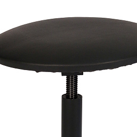 Стул кресло кассира, ресепшен РС37, на винте, без подлокотников, кожзам, черное