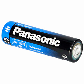 Батарейки КОМПЛЕКТ 4 шт., PANASONIC AA R6 (316), солевые, пальчиковые, в пленке, 1,5 В фото Батарейки КОМПЛЕКТ 4 шт., PANASONIC AA R6 (316), солевые, пальчиковые, в пленке, 1,5 В