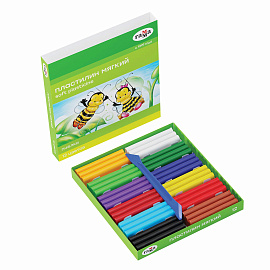 Пластилин восковой Гамма Пчелка 12 цветов 180 грамм