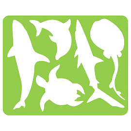 Трафарет-раскраска СТАММ "Морские обитатели", пакет, европодвес фото Трафарет-раскраска СТАММ "Морские обитатели", пакет, европодвес