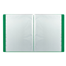 Папка 40 вкладышей STAFF, зеленая, 0,5 мм, 225703