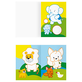 Раскраска с цв. фоном А5, 8 стр., ТРИ СОВЫ "Для малышей. Выпуск 2