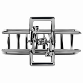 Краб для волос 4,5 см, серебристый, MONTE VITA (МОНТЕ ВИТА), 457018