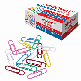 Скрепки ЭКСТРА ОФИСМАГ 28 мм цветные 100 штук, 271316 фото Скрепки ЭКСТРА ОФИСМАГ 28 мм цветные 100 штук, 271316
