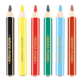 Карандаши цветные Мульти-Пульти "Енот на лугу", 06цв., утолщ., трехгран., укорочен., заточен., картон