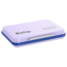 Штемпельная подушка Berlingo, 105*73мм, синяя, металлическая