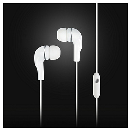Наушники-вкладыши с микрофоном SmartBuy S4, 1м, белый